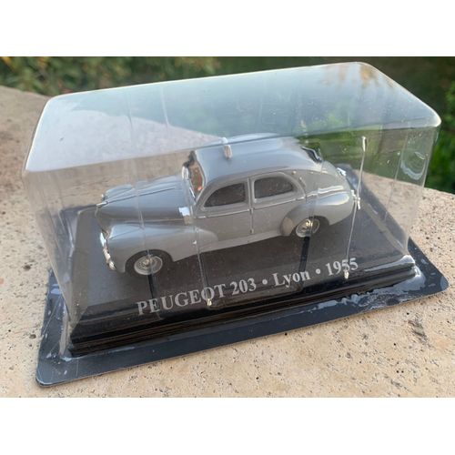 Taxi Peugeot 203 Lyon 1955 Gris Avec Emballage Plastique-Altaya
