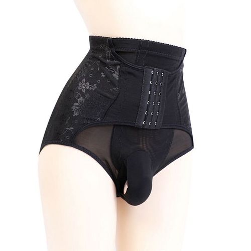 Culotte Sexy En Dentelle Transparente Pour Homme, Sous-Vêtement Érotique Taille Haute Avec Poche À L'entrejambe