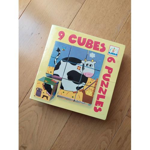 Puzzle Djeco - 9 Cubes 6 Puzzles - Animaux De La Ferme