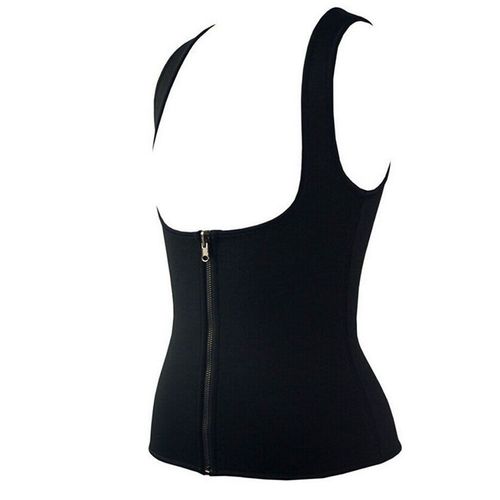 Gilet De Yoga En Néoprène À Fermeture Éclair Pour Femmes, Ceinture Amincissante Pour Le Modelage Du Corps, Sous Le Buste, Pour Améliorer La Transpiration Et L'entraînement De La Taille