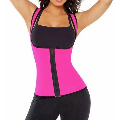 Gilet De Yoga En Néoprène À Fermeture Éclair Pour Femmes, Ceinture Amincissante Pour Le Modelage Du Corps, Sous Le Buste, Pour Améliorer La Transpiration Et L'entraînement De La Taille