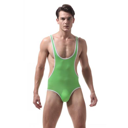 Body En Nylon Pour Homme, Sous-Vêtement Ultra-Fin En Soie Glacée, Corset Transparent