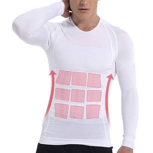 T-Shirt Amincissant Pour Hommes, Corset, Compression De L'abdomen, Contrôle Du Ventre, Cintré À La Taille, Sous-Vêtements De Sport