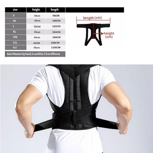 Hommes Réglable Adulte Corset Dos Posture Correcteur Thérapie Épaule Lombaire Orthèse Colonne Vertébrale Soutien Ceinture Posture Correction