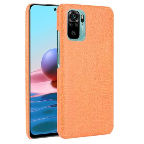 Xiaomi Redmi Note 10 Étui Pour Classique Élégant 4g /10s Compatibilité Mode Classique D'alligator Anti Éraflure Housse De Protection - Couleur Orange
