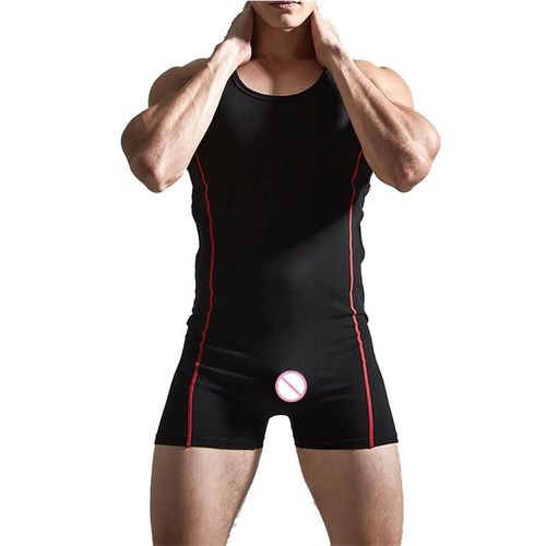 Justaucorps Multicolore Pour Hommes, Sous-Vêtements Sexy, Body Sans Manches, Combinaison Façonnant, Gilet Une Pièce, Lingerie, Grande Taille
