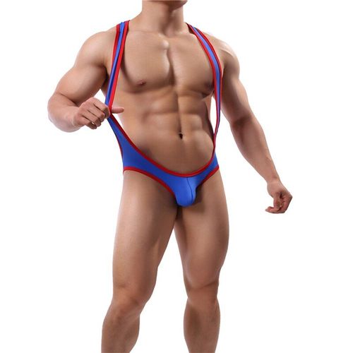 Body Sexy En Soie Glacée Pour Hommes, Sous-Vêtements, Slip D'arrimage, Lutte, Singlet Façonnant, Leotard, Combinaisons À Bretelles