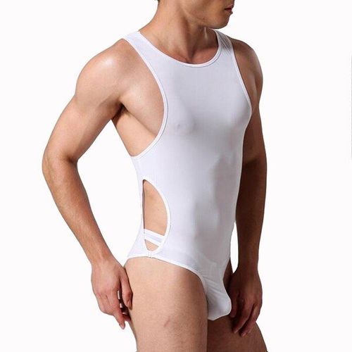 Corset En Soie Glacée Pour Homme, Sous-Vêtement Une Pièce Avec Boucle