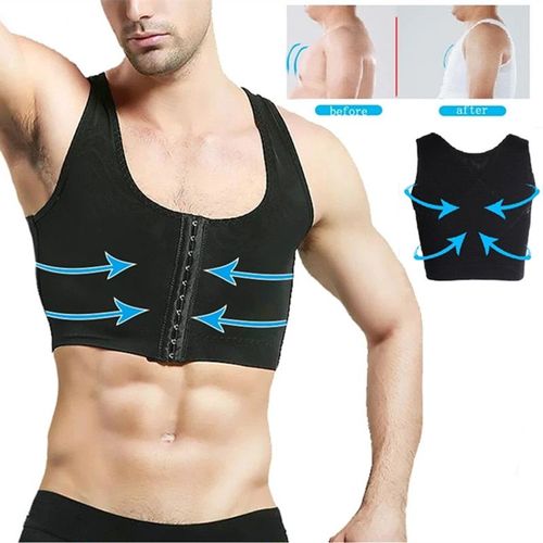 Contrôle Masculin Poitrine Soutien-Gorge Gynécologie Poitrine Shaper Gilet Hauts Sexy Hommes Posture Correcteur Compression Chemise Corset