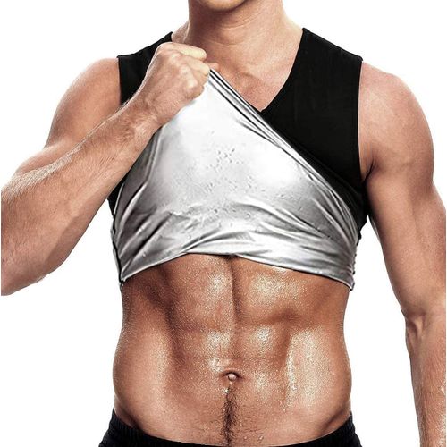 Sauna Gilet Pour Hommes Sueur Corps Shaper Pull Entraînement Chemise Taille Formateur Instantanément Chaud Sauna Effet Débardeurs Fitness Corset