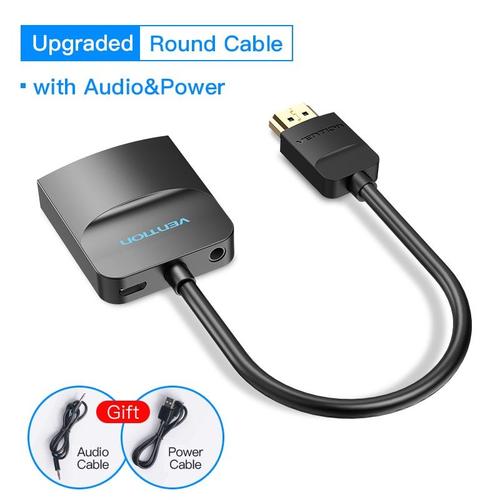 Câble adaptateur HDMI mâle vers VGA femelle, avec audio - 0.15 m