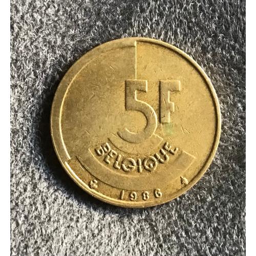 5 Francs Belge 1986