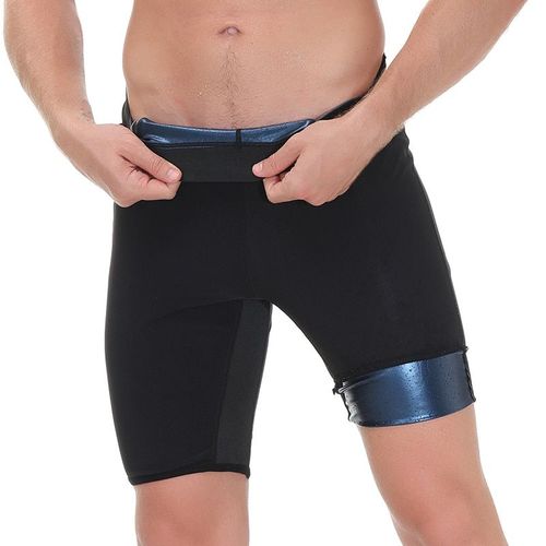 Sauna Pantalons De Survêtement Pour Hommes Shorts Thermiques Chauds Compression Taille Haute Leggings Gymnase Polymère Boxer Entraînement Fitness Anti-Dérapant Shaper