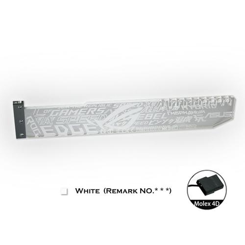 White(Remark NO.) -Personnalisé Carte Graphique Soutien Personnaliser Logo Coloré/RVB LED VGA GPU, Support de Châssis Croyance Pollu