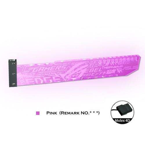 Pink(Remark NO.) -Personnalisé Carte Graphique Soutien Personnaliser Logo Coloré/RVB LED VGA GPU, Support de Châssis Croyance Pollut