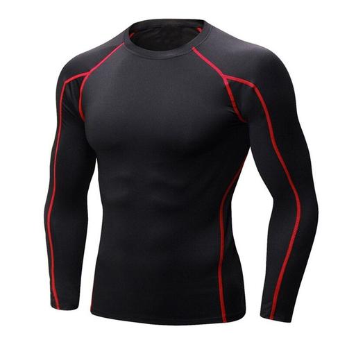 T-Shirt De Course À Manches Longues Pour Homme, À Séchage Rapide, De Fitness, De Compression, Amincissant