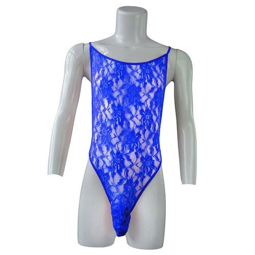Combinaison En Dentelle Translucide Pour Hommes, Sous-Vêtements Sexy, Body