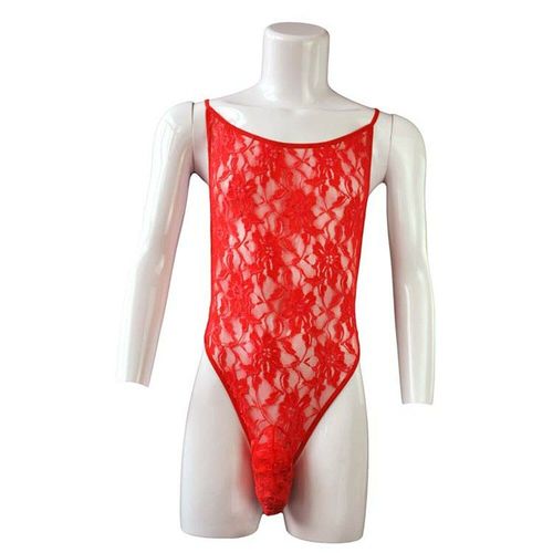 Combinaison En Dentelle Translucide Pour Hommes, Sous-Vêtements Sexy, Body