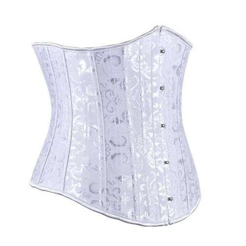 Corsets Taille Haute Pour Femmes, 24 Bustiers Désossés En Acier, Sous-Buste En Satin Façonnant La Lingerie, Corselet Plus