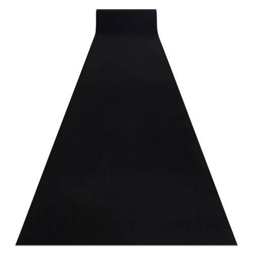 70x150 Cm Tapis De Couloir Antidérapant Rumba Couleur Unique Noir 70 Cm