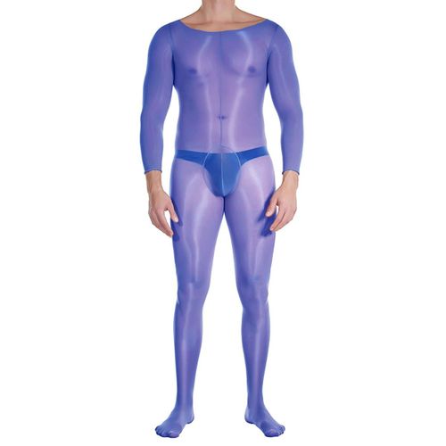 Body Brillant En Nylon Pour Hommes, Sous-Vêtements Avec Poche, Corset