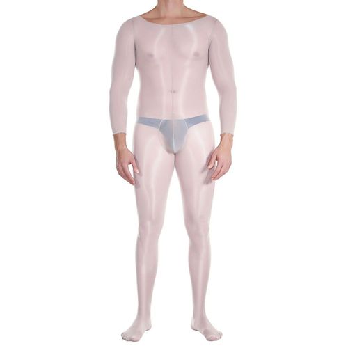 Body Brillant En Nylon Pour Hommes, Sous-Vêtements Avec Poche, Corset