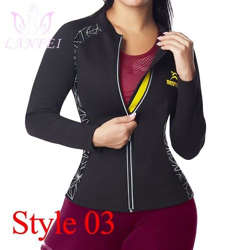 Chemise Moulante En Néoprène Pour Femmes, Fitness, Sauna, Sueur, Débardeur Thermique, Façonne Le Corps, Entraînement, Taille, Combinaison À Fermeture Éclair