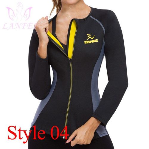 Chemise Moulante En Néoprène Pour Femmes, Fitness, Sauna, Sueur, Débardeur Thermique, Façonne Le Corps, Entraînement, Taille, Combinaison À Fermeture Éclair