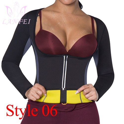 Chemise Moulante En Néoprène Pour Femmes, Fitness, Sauna, Sueur, Débardeur Thermique, Façonne Le Corps, Entraînement, Taille, Combinaison À Fermeture Éclair