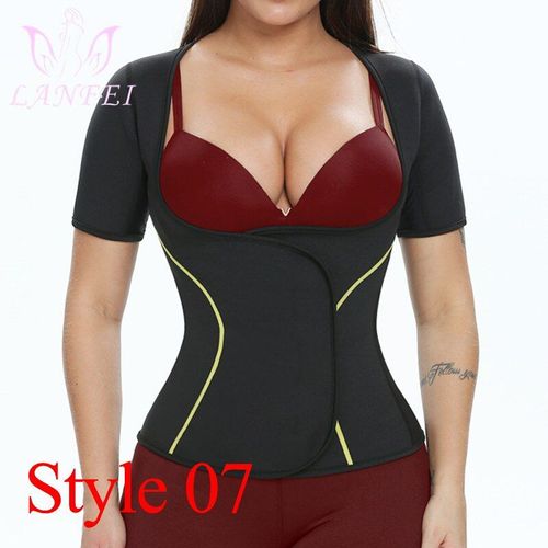 Chemise Moulante En Néoprène Pour Femmes, Fitness, Sauna, Sueur, Débardeur Thermique, Façonne Le Corps, Entraînement, Taille, Combinaison À Fermeture Éclair