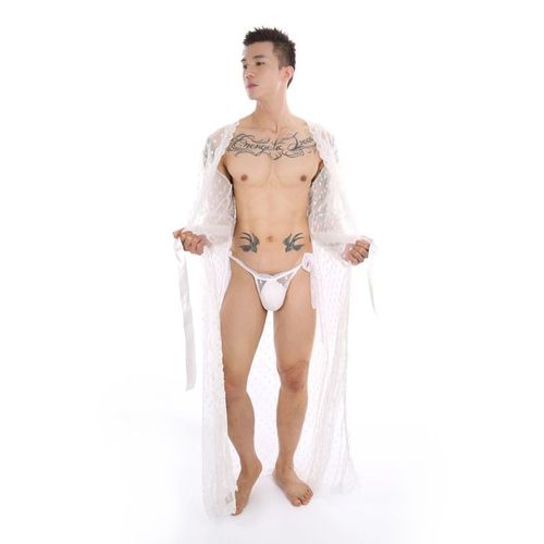 Maillot De Bain En Dentelle Pour Hommes, Sexy, Transparent, String, Ensemble, Sous-Vêtements Gay