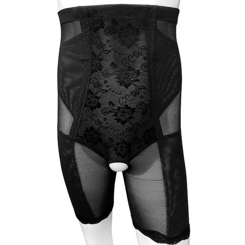 Short Moulant En Dentelle Pour Hommes, Sans Entrejambe, Contrôle Du Ventre, Compression, Taille Haute, Amincissant