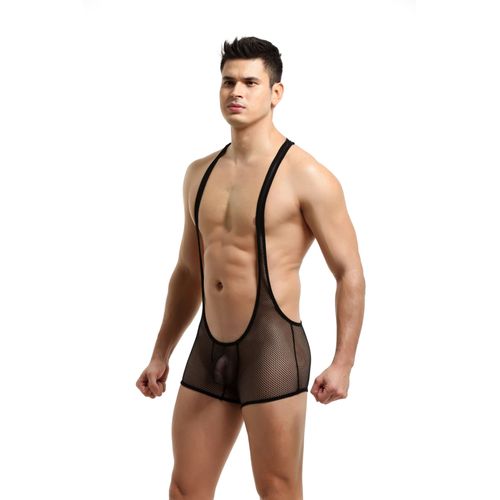 Sous-Vêtements En Dentelle Pour Hommes, Sexy, Pantalon En Maille, Jockstrap, Lutte, Singlet, Leotard, Combinaisons À Bretelles