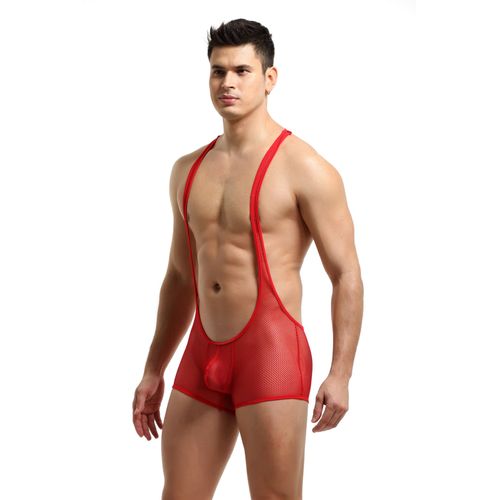 Sous-Vêtements En Dentelle Pour Hommes, Sexy, Pantalon En Maille, Jockstrap, Lutte, Singlet, Leotard, Combinaisons À Bretelles