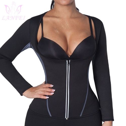 Lanfei Sauna Sueur Minceur Chemise Haut Chaud Néoprène Perte De Poids Shapewear Femmes Compression Corps Shaper Corset Taille Formateur Gilet