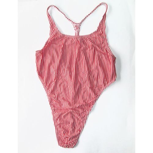 Body Pour Homme, Justaucorps, Rayé, Taille Haute, Dos De Course, G628c