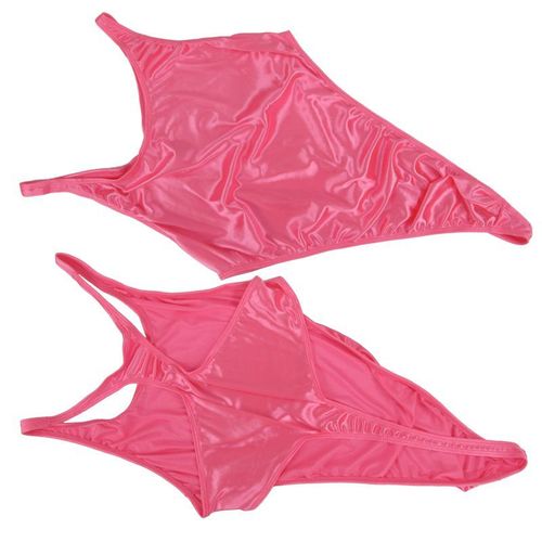 Hommes Body String Justaucorps Dos Nageur Nylon Spandex Brillant Satin Mince Extensible