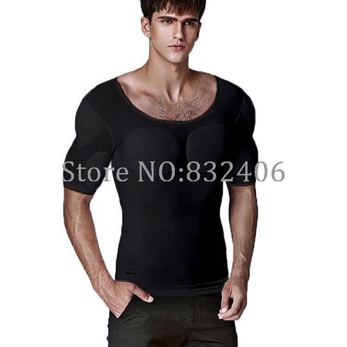 Pecs Muscle Gilet Hommes Rembourré Corps Shaper Mâle Musculation T-Shirt Ventre Sous-Vêtements Bière Ventre Débardeurs