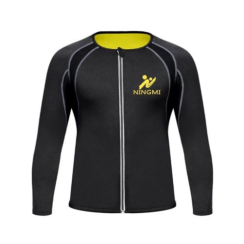 Chemise Amincissante De Sport Pour Hommes, Gilet De Sueur En Néoprène, Perte De Poids, Sauna, Combinaison D'entraînement À La Taille, Façonne Le Corps À Manches Longues
