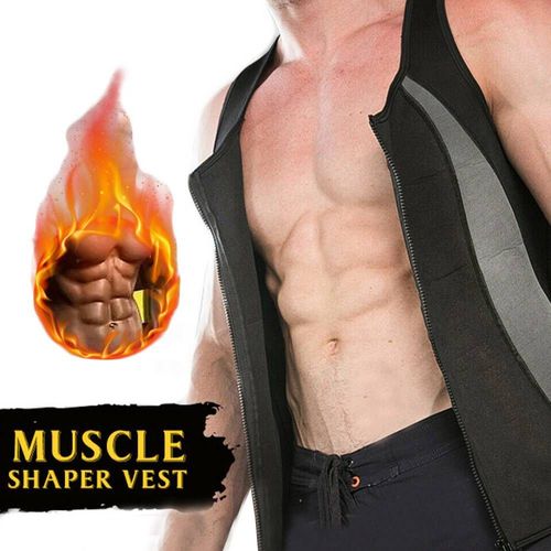 Gilet De Sudation En Néoprène Pour Hommes, Combinaison De Sauna, Perte De Poids, Fitness, Manches Longues, Fermeture Éclair, Pantalon D'entraînement, Amincissant