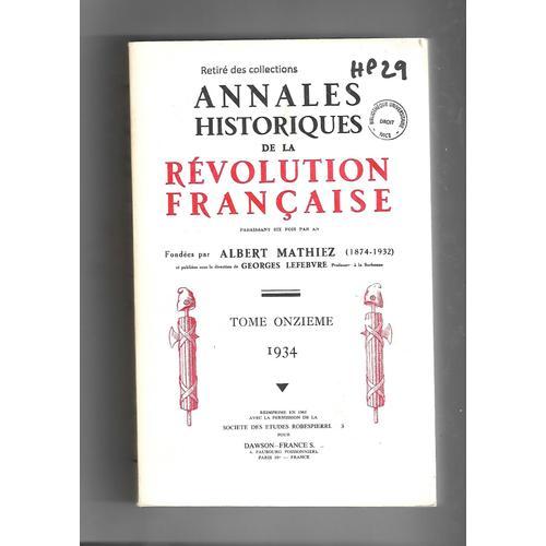 Annales Historiques De La Révolution Française