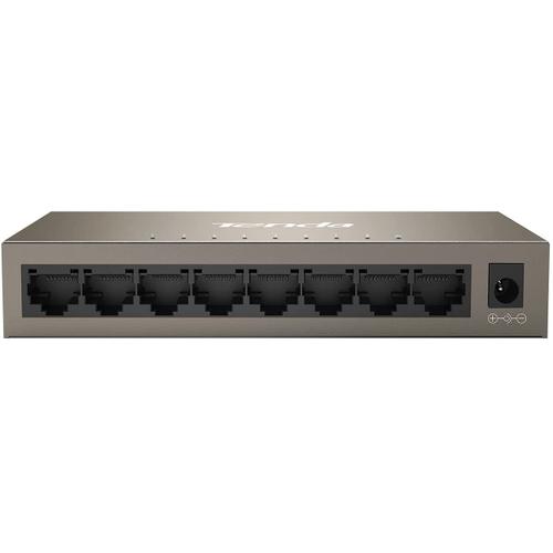 Switch de bureau 8 ports Gigabit 10/100/1000M RJ45 - Tenda TEG1008M, refroidissement passif, 9-12 V, Plug&Play, boîtier en métal