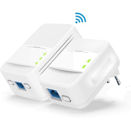 CPL kit 1000Mbps bi-bandes- Tenda PH10 Kit, AV1000 Adapteur wifi, 2 ports Gigabit, Prise Homeplug AV2, Pack de 2