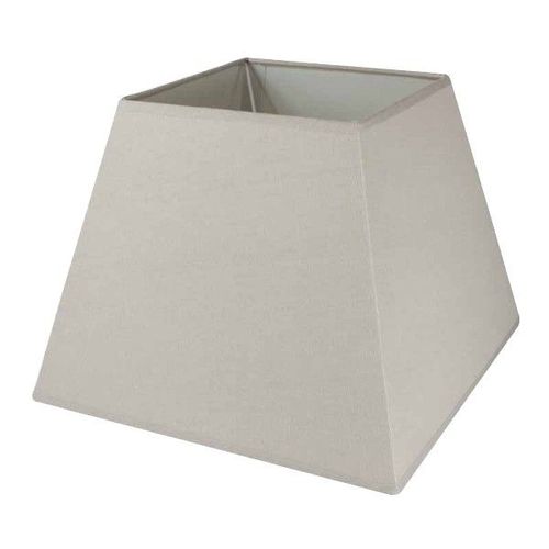 Abat-Jour Carré En Lin Couleur Lin Beige 35,5 X 35,5 Cm