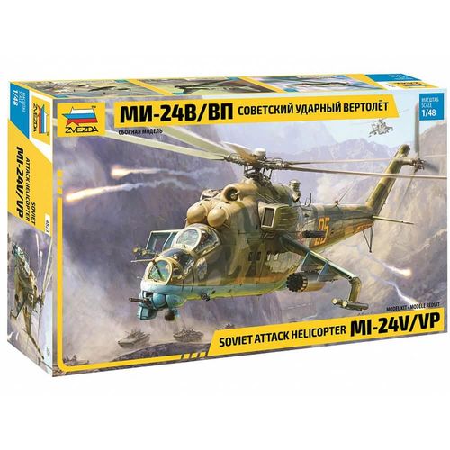 Maquette Hélicoptère : Mil Mi-24v/Vp-Zvezda