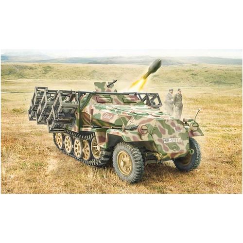 Maquette Véhicule Militaire : Sd.Kfz.251/1 Stuka Zu Fuss-Maquettes Italeri