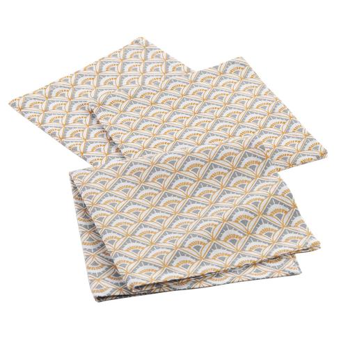 3 Serviettes De Table Coton Meridienne