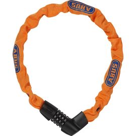 Chaîne Antivol À Combinaison - Acier + Gaine Tissu - Trésor 1385/75 Neon Orange Abus