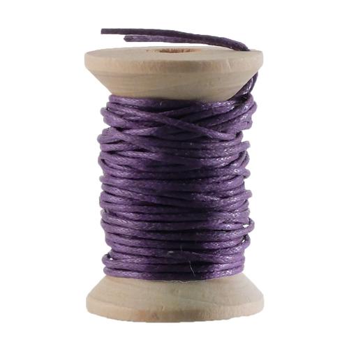 Cordon En Coton Ciré Violet 5m