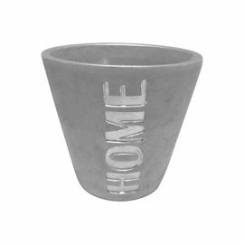 Paris Prix - Cache Pot Effet Béton "Home" 14cm Argent
